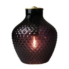 Vase Lamp – Purple | Battery Operated Vintage Diamond Pattern LED Night Light