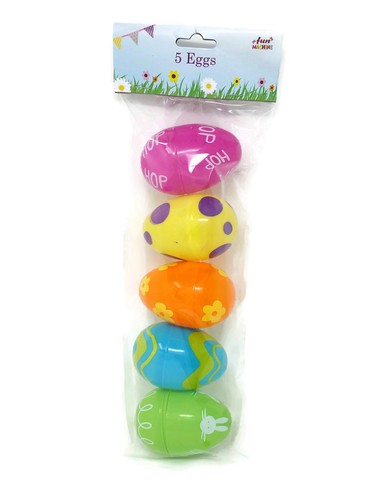 Large plastic fillable eggs - 5,