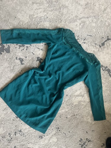 Reiss teal green lace dress - reiss,