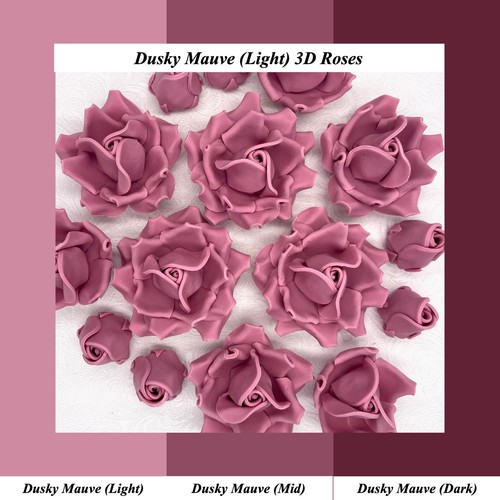 Dusky mauve sugar roses - sugar,