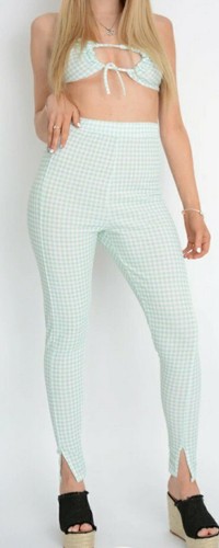 Missguided gingham two piece - gingham,