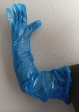 Disposable polythene gauntlet - disposable,