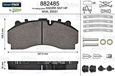 Disc Brake Pad Set VALEO Fits