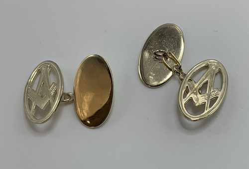 9ct gold masonic cufflinks - 9ct,