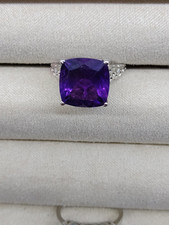 Rachel Galley Amethyst Ring Size N 925 Sterling Silver
