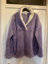 Womans Teddy Fluffy Super soft Sherpa Twosie Pyjama Set Size 14-16