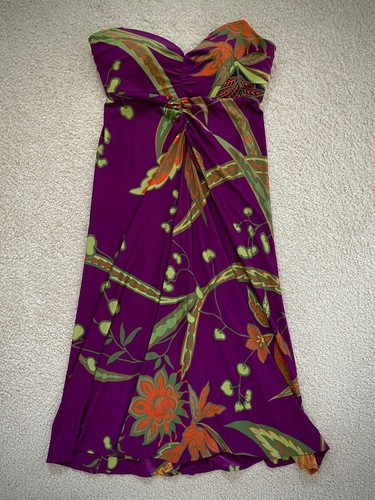 Maxmara purple strapless dress - maxmara,