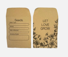 25x Seed Packet - Seed Envelope - Brown Kraft Paper Seed Storage 8 x 6 cm