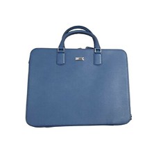 MONTBLANC MEISTERSTUCK SELECTION BLUE PETROL BAG BRIEFCASE LEATHER NEW 112418