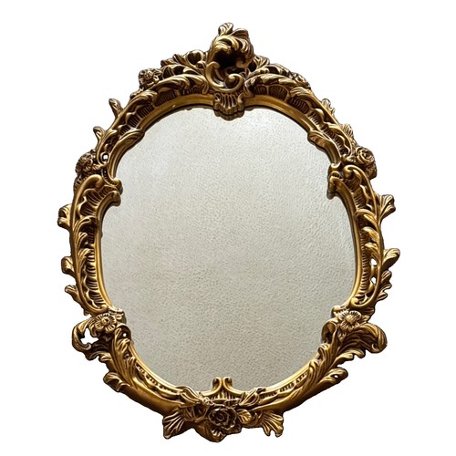 Vintage oval wall mirror - oval,
