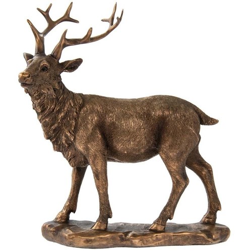 Bronzed stag ornament - ornament,