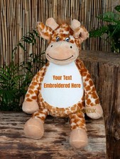 Embroidered Giraffe Soft Toy -