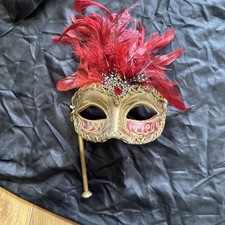 Masquerade Mask Stick Venetian Mask Women Dance Party Costume Masks