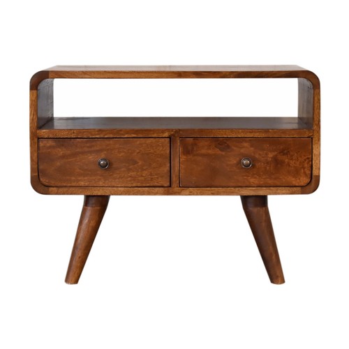 Small retro chestnut curved - small,