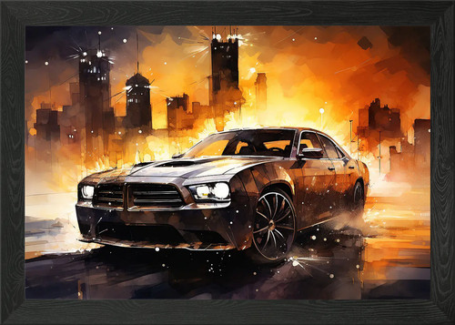 Dodge magnum car framed - dodge,