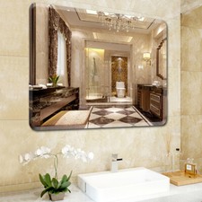 Glass Frameless Mirror Vanity