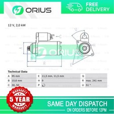 Starter Motor Orius Fits