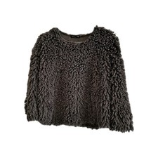 ZARA Sweater Cozy Gray Faux