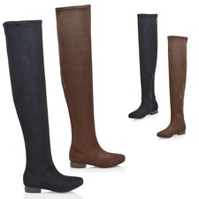 WOMENS THIGH HIGH FAUX SUEDE