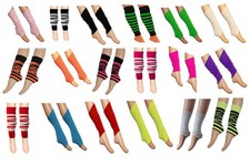 Girls Socks Dance Wear Gear Neon Plain Leg Warmer Gym Black Red White Pink New