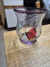 Yankee Candle Crackle Glass Butterfly Candle Holder