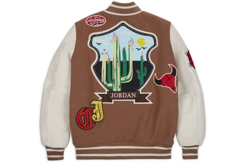 Brown and cream jordan varsity - and,