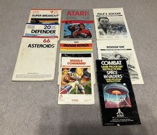 Joblot/bundle 10 X Various Atari Games Manual/instructions.