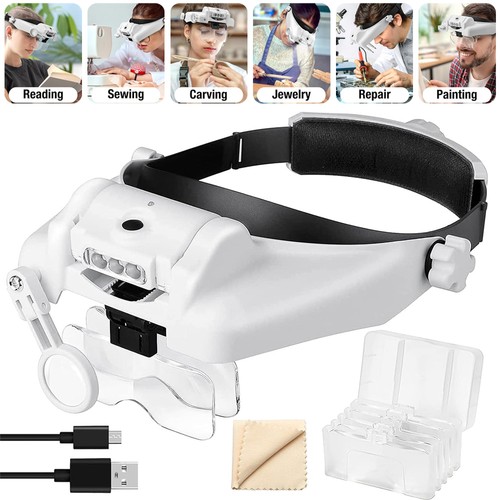 Magnifying glass headset led - magnifying,