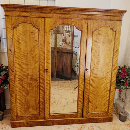 Victorian satinwood three - victorian, door