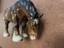 BESWICK BROWN SHIRE HORSE GRAZING