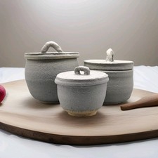 Ceramic Handmade Jar With Lid