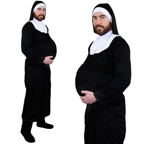 Nun costume pregnant mens - costume,