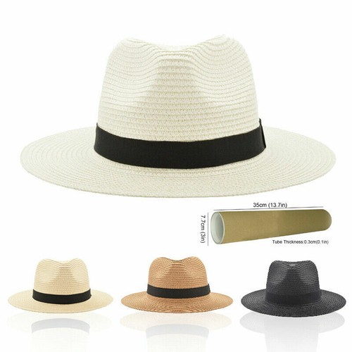 Panama hat straw paper fedora - straw,