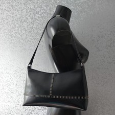 Principles 100% Black Real Leather Tote Clutch Shoulder Bag Handbag 30x17x7 cm