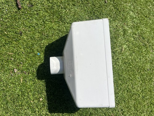 Polypipe square white - white, hopper