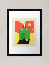 Small house framed - small, print