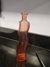 Decorative Red Glass Bottle