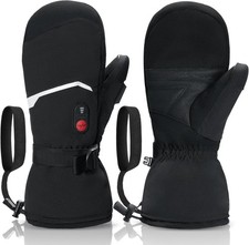 Day wolf Black Heated Mittens