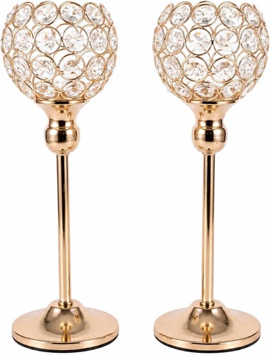 Pcs gold crystal candle - gold,