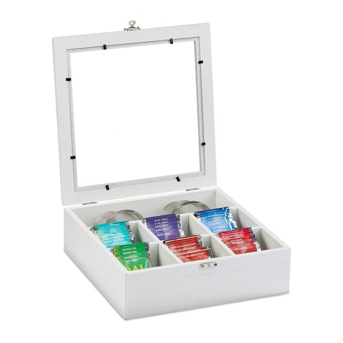 Tea box compartments wooden - tea,