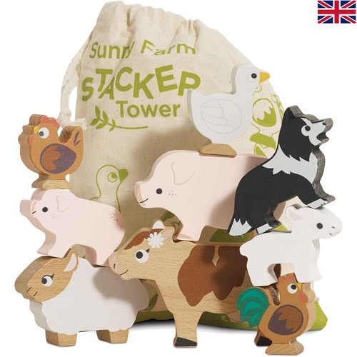 Farm animals wooden stacking - farm,