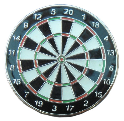 Dartboard pin badge brooch - dartboard,