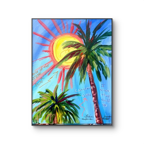 Abstract palm trees x14 - abstract,