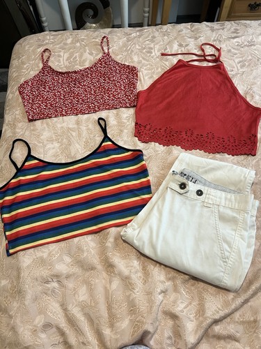 Ladies crop top and denim - ladies,