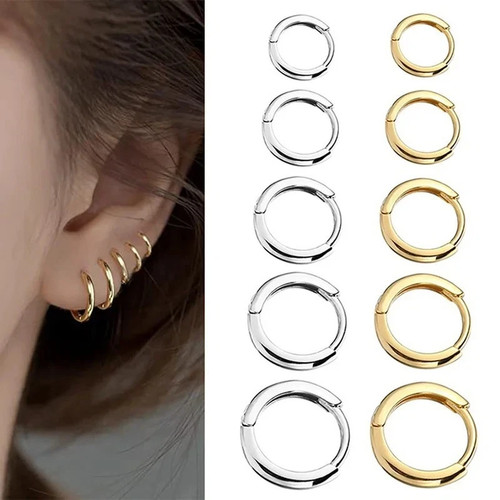 Pair hoop earrings - hoop,