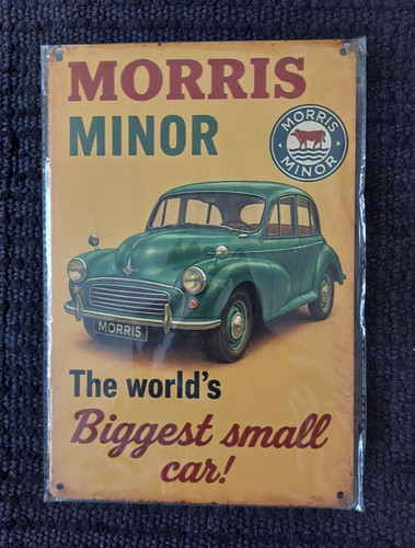 Morris minor metal sign plaque - minor,