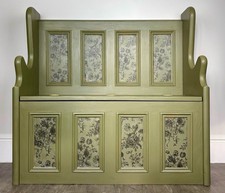 Pine Bench Pew Monks Settle with Storage