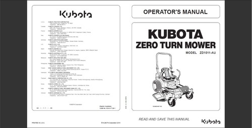 Kubota zero turn mower - turn,