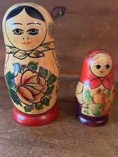 Vintage Russian Nesting Dolls , Original .