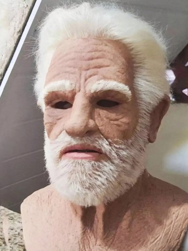 Realistic old man mask - realistic,